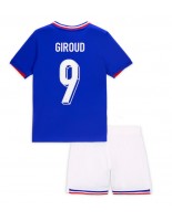 Francie Olivier Giroud #9 Domácí dres pro děti ME 2024 Krátký Rukáv (+ trenýrky)